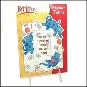 Hallmark Pet Cat Love Refrigerator Magnet Frame Set NEW